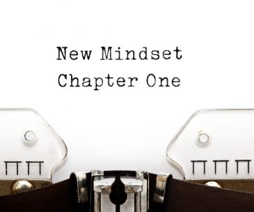 New Mindset Chapter One printed on an old typewriter.