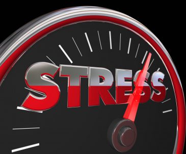 Stress Level Rising Speedometer Gauge Word 3d Illustration
